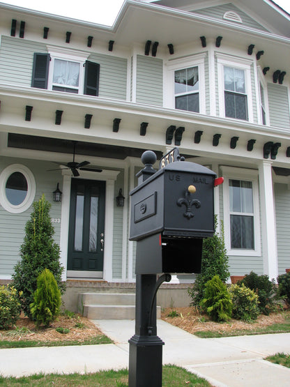 Large Decorative Rosetta & Fleur Di Lis Estate Mailbox