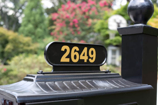 2" Reflective Gold Vinyl Numbers - Arial Black