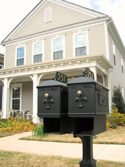 Large Decorative Rosetta & Fleur Di Lis Estate Mailbox