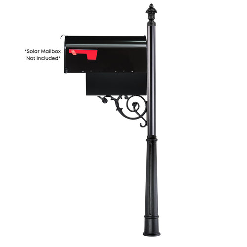 Contemporary Mailbox Post System With Standard Newspaper Holder, Mailbox Not Included (C2-3001-6)