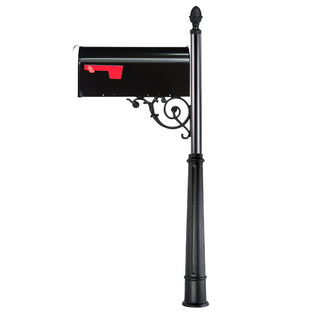 Contemporary Mailbox Post System With Standard Solar Box, No Number Plate (C2-3014)