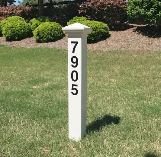 Nantucket House Address Marker Post (Numbers Included)