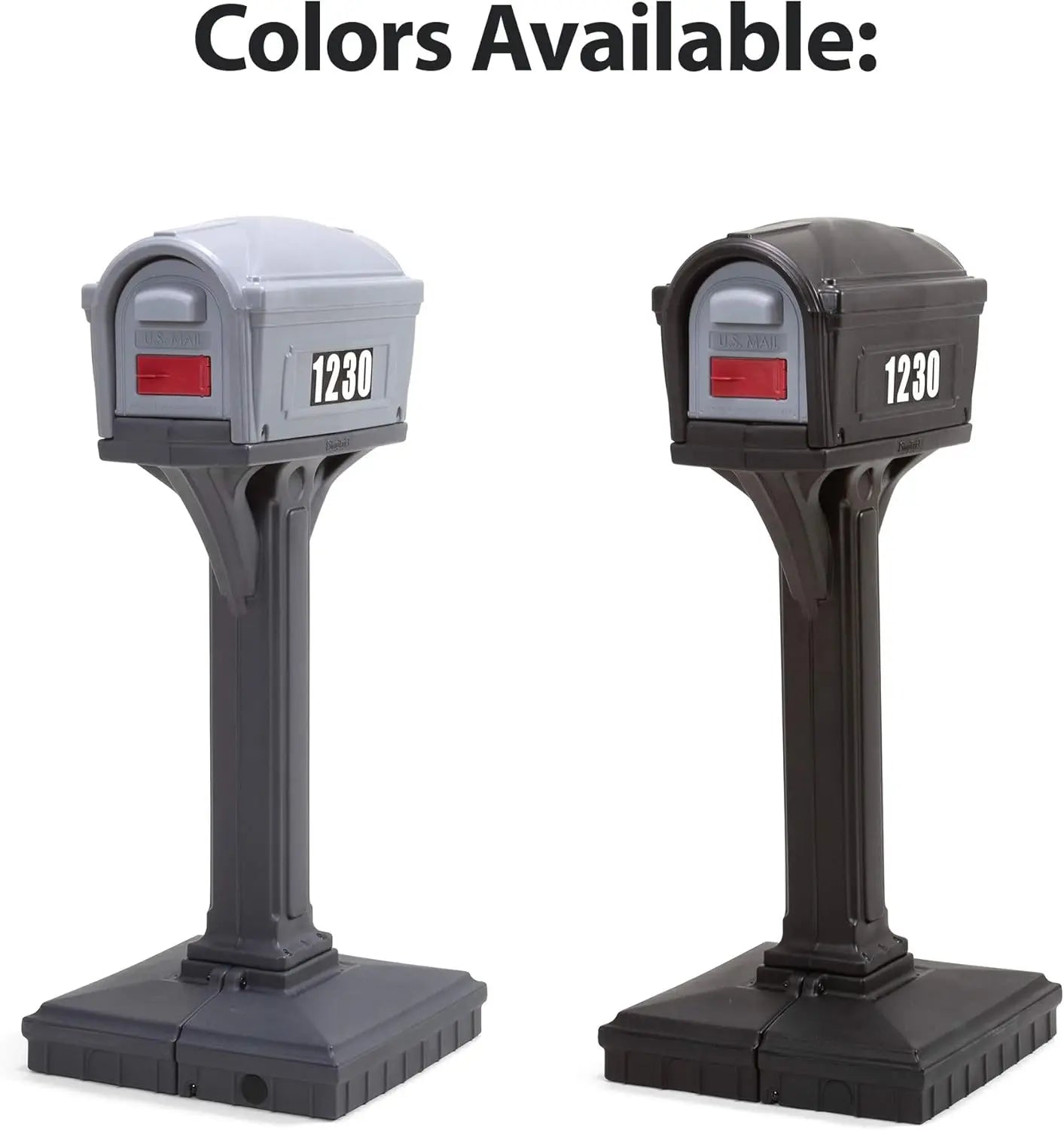 Simplay3 Polymer Post Mount Black Mailbox And Post